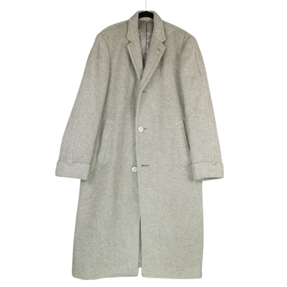 Vintage 1960 Luen Hop Co. Custom Tailored Mens Wool Coat Hong Kong See Photos